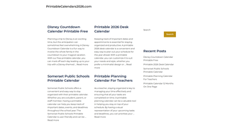 Thumbnail of printablecalendars2026.com