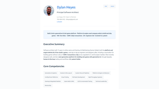 Screenshot of dylanheyes.com