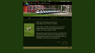 Screenshot of twinpinesgolfcourse.com