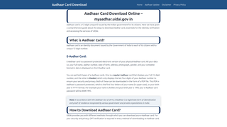 Thumbnail of aadhaaruidai.com