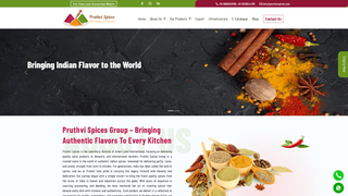 Thumbnail of pruthvispices.com