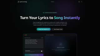 Screenshot of lyricstosong.app