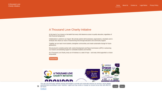 Screenshot of athousandlovecharity.com