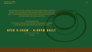 Screenshot of seattleespressoaz.com