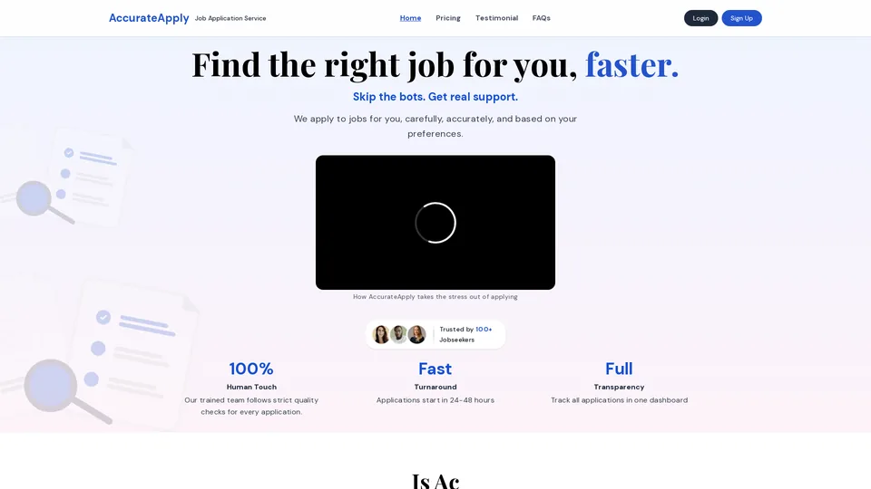 Screenshot of accurateapply.com