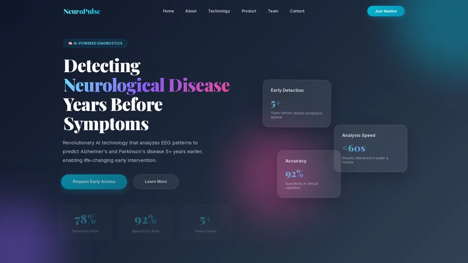 Screenshot of neuropulsedx.com