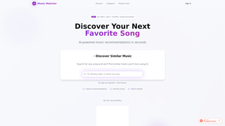 Screenshot of musicmatcher.app