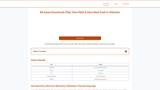 Thumbnail of e8gameapp.com