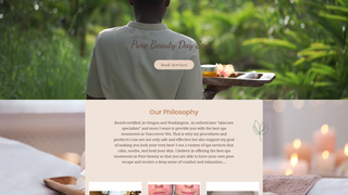 Screenshot of purebeautydayspas.com