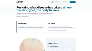 Screenshot of abilityneuro.tech