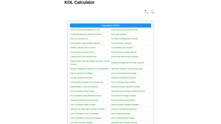 Thumbnail of kolcalculator.com
