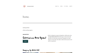 Screenshot of comingupshortmag.com