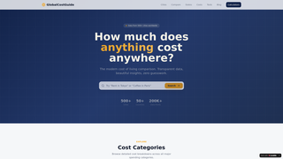 Screenshot of globalcostguide.com