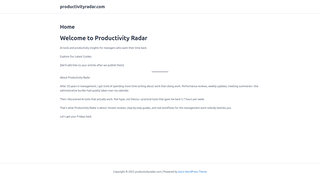 Thumbnail of productivityradar.com
