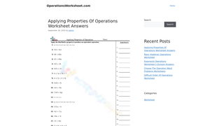 Thumbnail of operationsworksheet.com