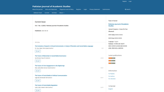 Thumbnail of pakistanacademicstudies.com