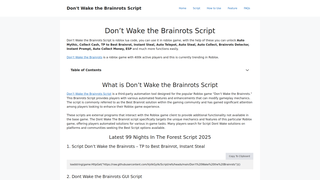 Thumbnail of dontwakethebrainrotsscript.com
