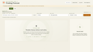 Screenshot of fruitingforecast.com
