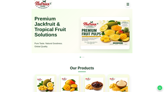 Screenshot of nutriuxfoods.com