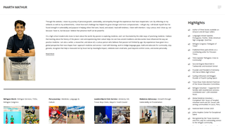 Thumbnail of paarthmathur.com