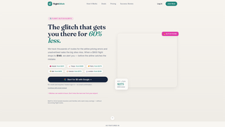 Screenshot of flightglitch.com