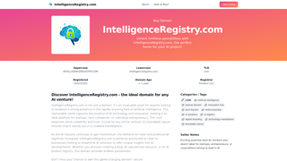 Thumbnail of intelligenceregistry.com