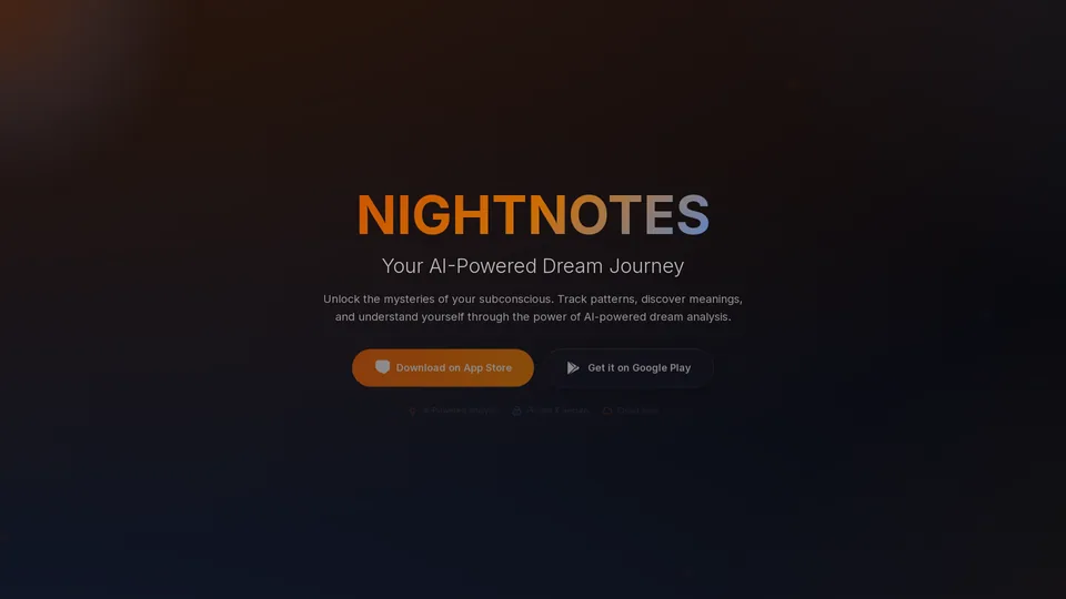 Screenshot of nightnotes.app