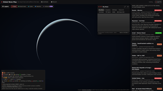 Screenshot of globalnewsmap.org