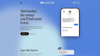Screenshot of textbaobae.com