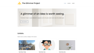 Screenshot of theglimmerproject.org