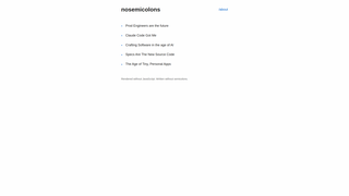 Thumbnail of nosemicolons.com