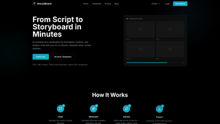Screenshot of story2board.com