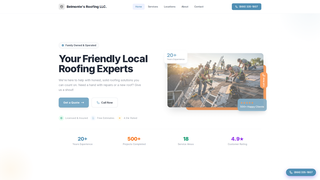 Screenshot of belmontesroofingllc.com