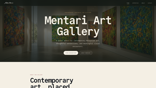 Screenshot of mentariart.com