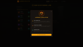 Screenshot of jurassicsimulator.com
