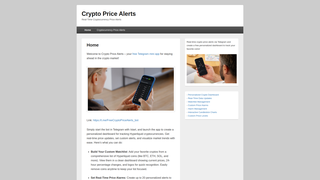 Screenshot of cryptopricealerts.app