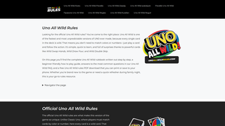 Thumbnail of unoallwildrules.com
