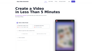 Thumbnail of easyvideogenerator.com