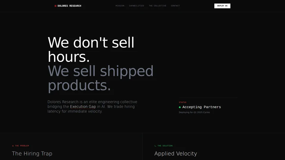 Screenshot of doloresresearch.com