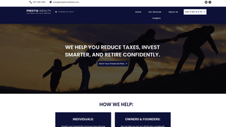 Screenshot of prestiqwealth.com