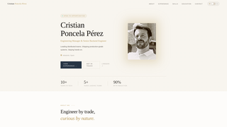 Screenshot of cristianponcela.com