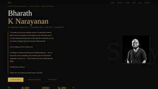 Screenshot of bharathknarayanan.com