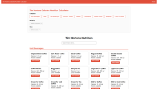 Thumbnail of timhortonscaloriescalculator.com