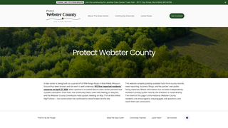 Screenshot of protectwebstercounty.com