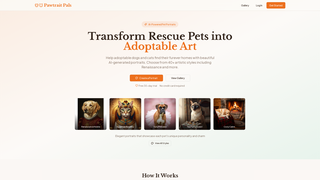 Screenshot of pawtraitpals.com