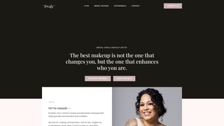 Screenshot of amandamoraisbeauty.com