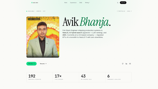 Screenshot of avikbhanja.dev