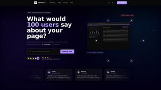 Screenshot of 100users.io