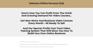 Thumbnail of veteransonlinesuccessclub.com