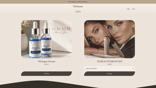 Screenshot of tkbeauteproducts.com